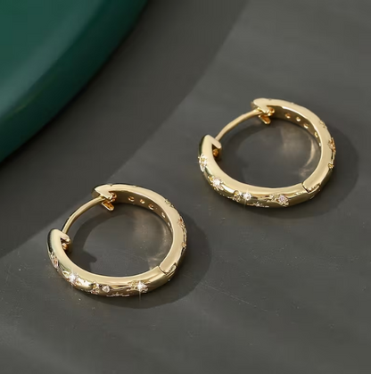 Midnight Elegance Classic Hoop Earrings