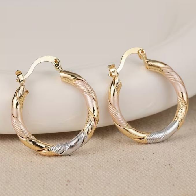 Twilight Harmony Twisted Hoop Earrings
