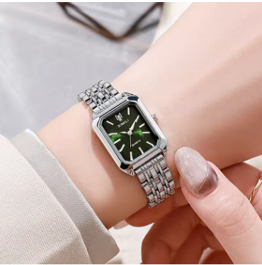 Elegant Square Case Quartz Wristwatch Folding Clasp