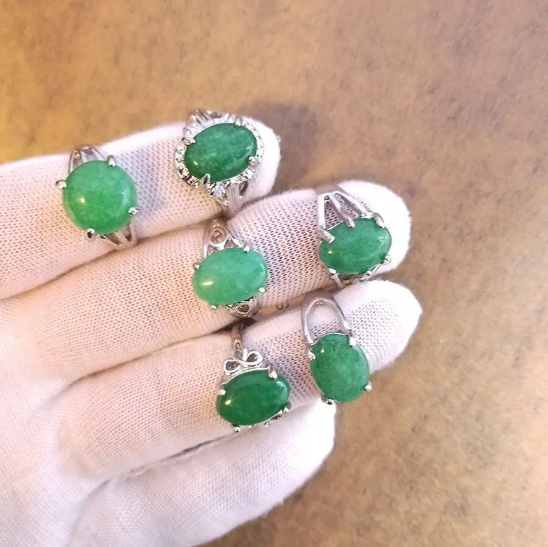 ナチュラルストーンリングセット