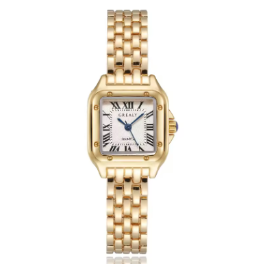 Chic Square Watch With Sparkling Diamond Accents Gleaming