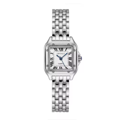 Chic Square Watch With Sparkling Diamond Accents Gleaming
