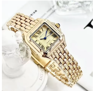 Chic Square Watch With Sparkling Diamond Accents Gleaming