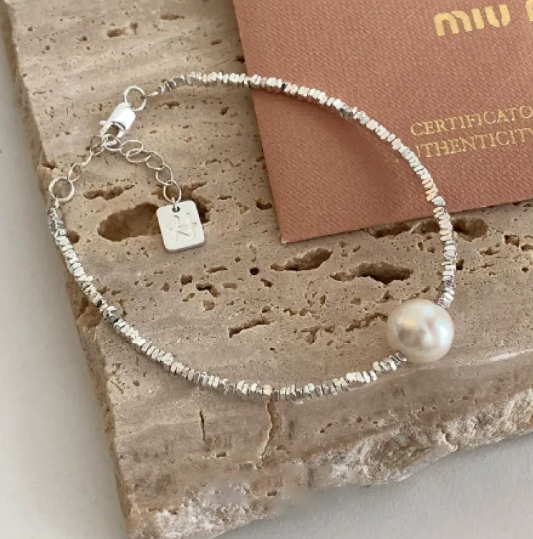 シルバーラブスクエアブレスレット