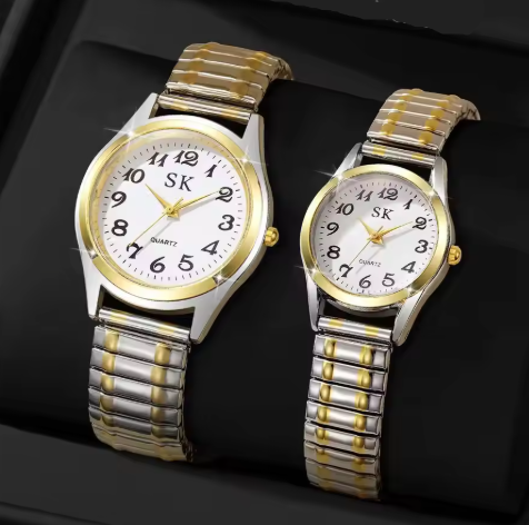 Minimalist Couple Quartz Watches with Rubber Straps