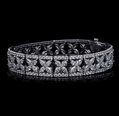 Marquise Cut White Sapphire Bracelet