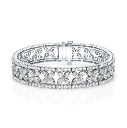 Marquise Cut White Sapphire Bracelet