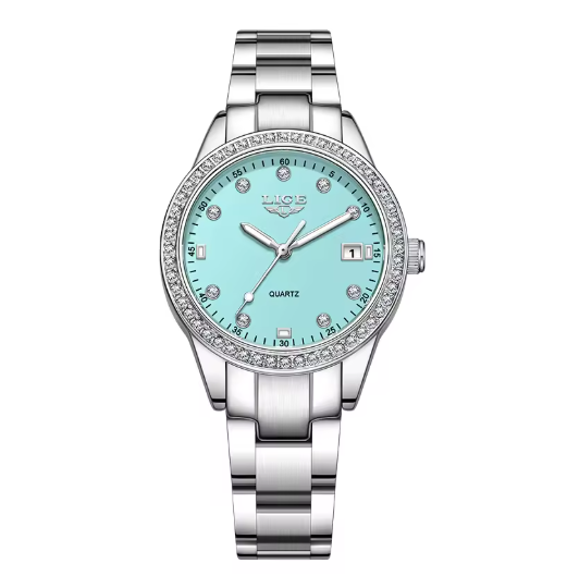 Lige Quartz Watch Waterproof Stainless Steel Radiance