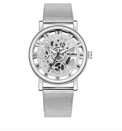 Luxuriant Openwork Skeleton Hollow Dial Metal Mesh