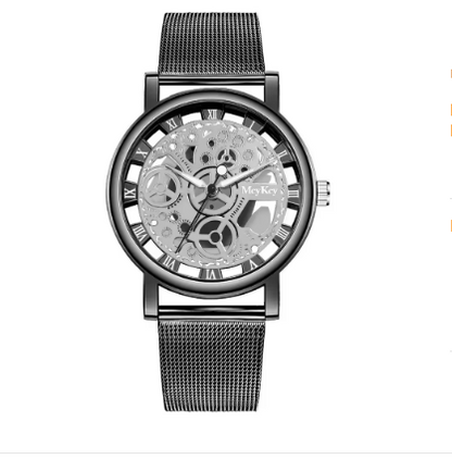 Luxuriant Openwork Skeleton Hollow Dial Metal Mesh