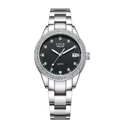 Lige Quartz Watch Waterproof Stainless Steel Radiance