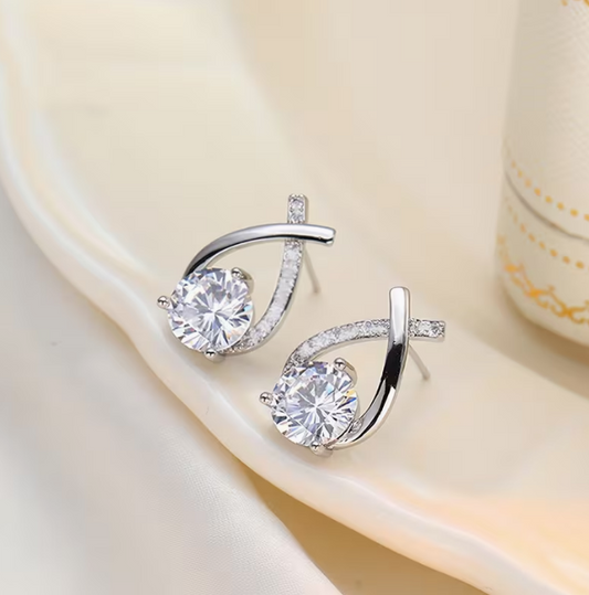 Eternal Radiance Teardrop Stud Earrings