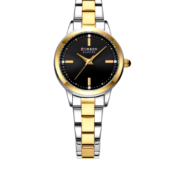 Luxurious Quartz Wristwatch with Polished Silver Dial