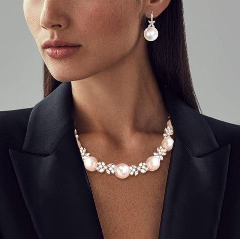 Marquise Cut Pearl Jewelry Set – Necklace & Earrings