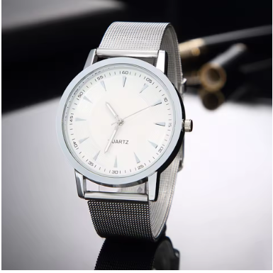 Luxurious Quartz Watch With Oversized Stainless Case