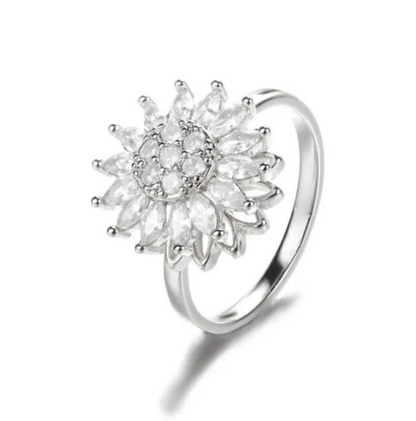 Rotating Sunflower Ring