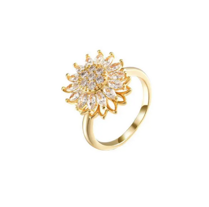 Rotating Sunflower Ring