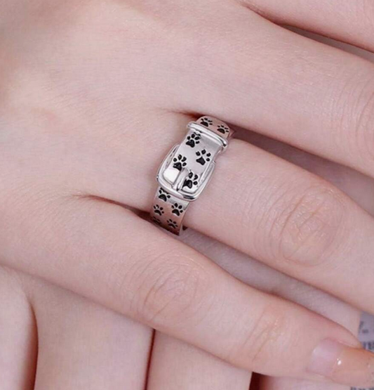 Puppy Paw Collar Ring