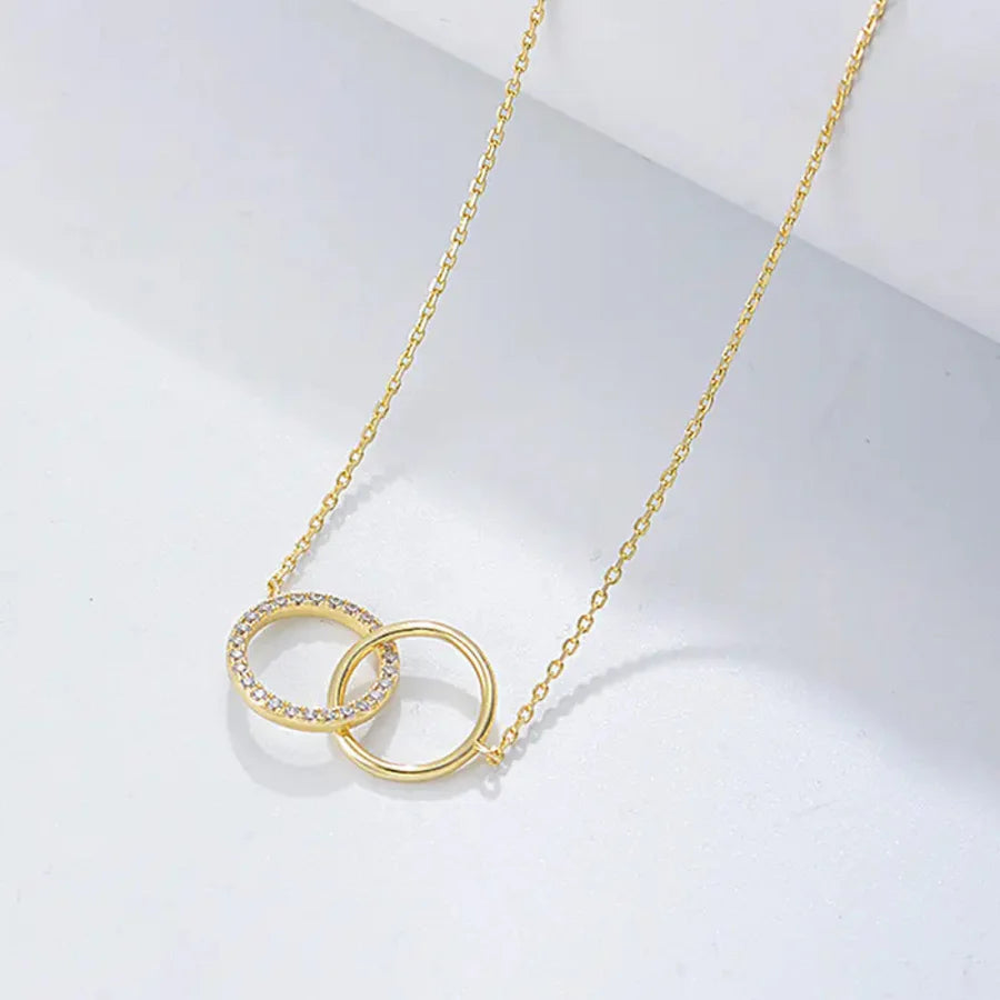 Round Circle Cubic Zircon Necklace