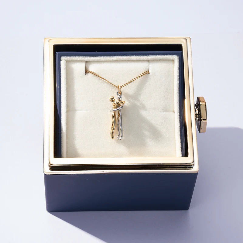 Rose Box & Hug Necklace