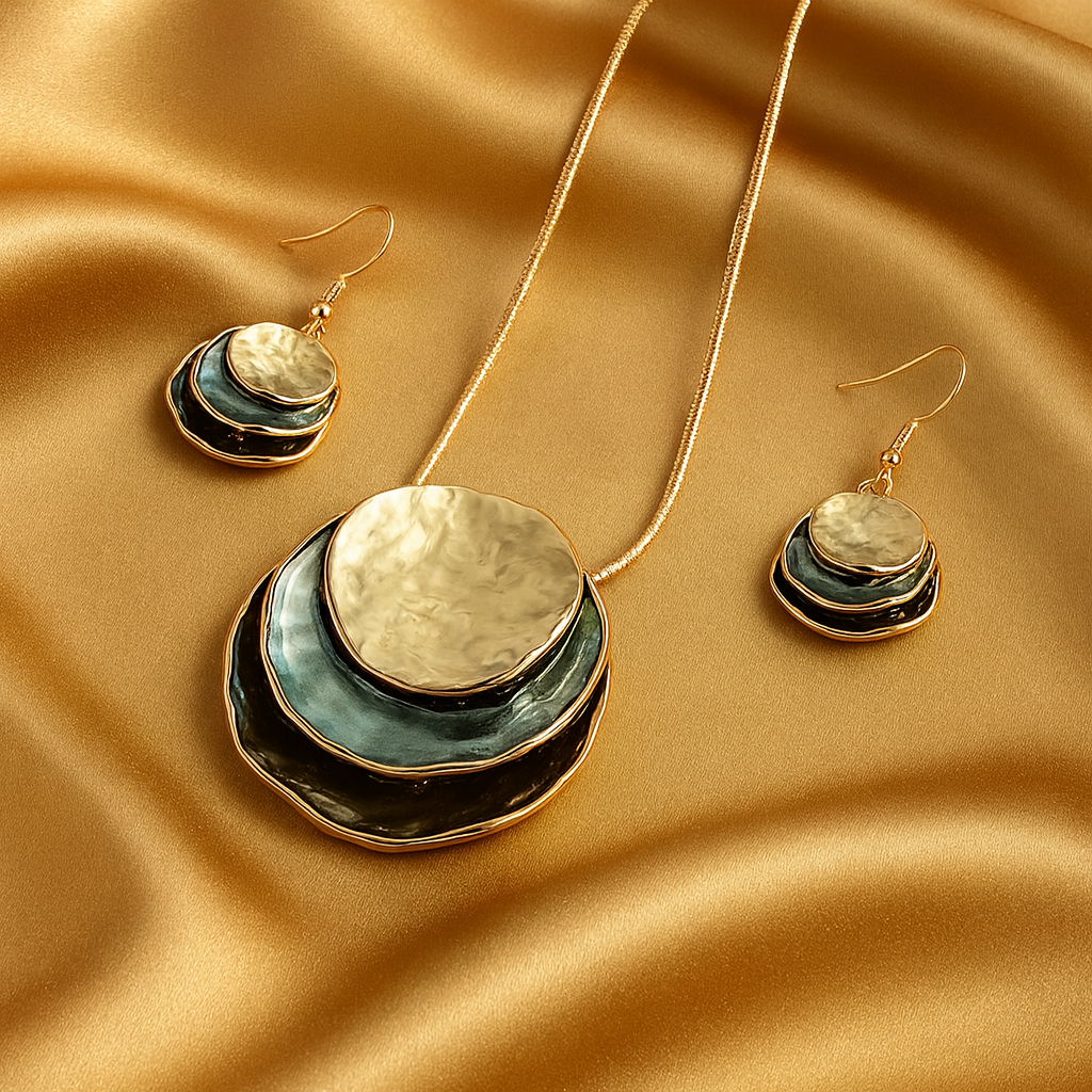 ヴィンテージブルーレイヤードストーンセット