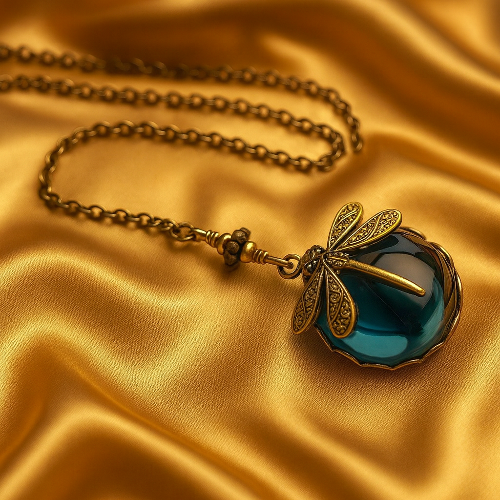 Vintage náhrdelník s vážkou