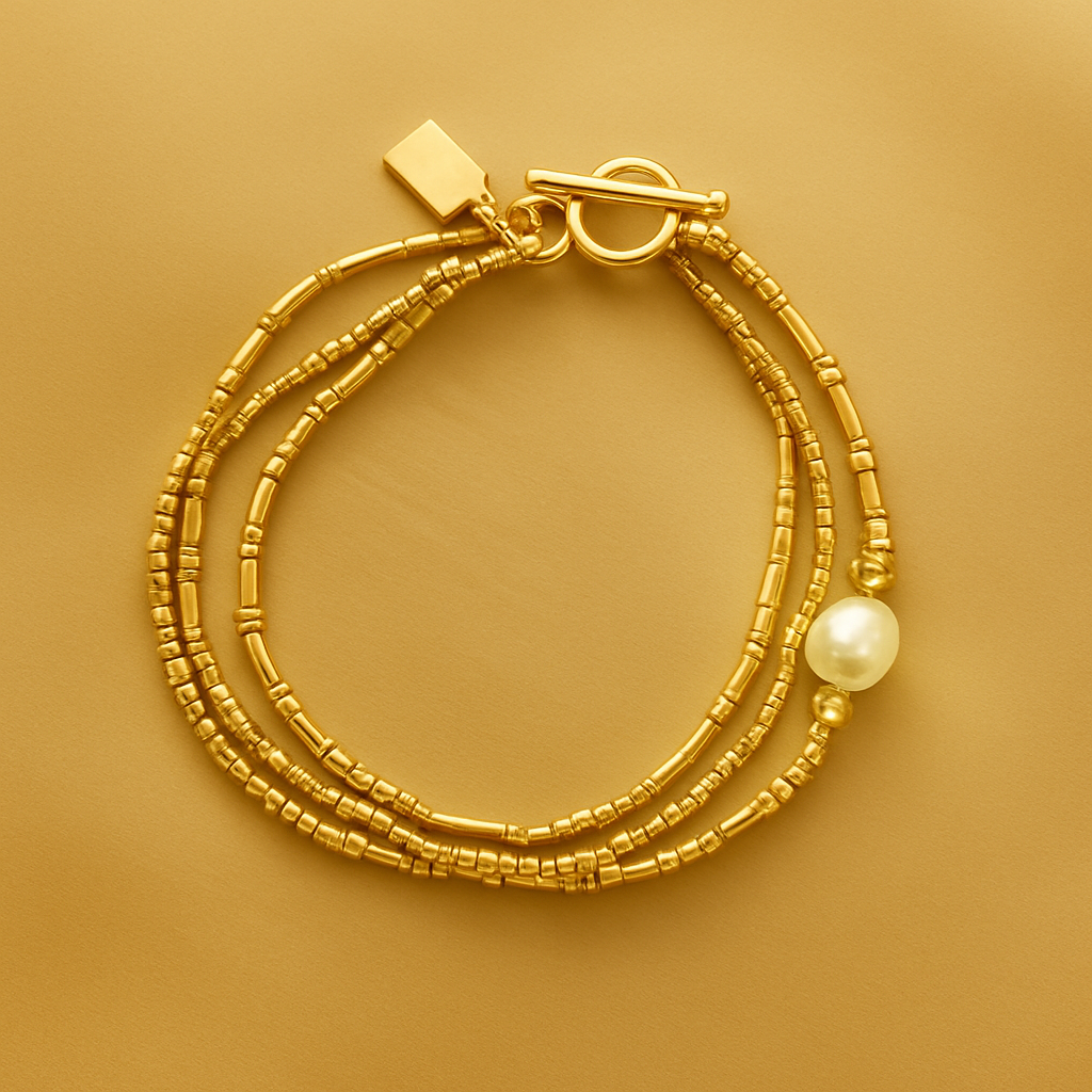 Sada vintage perlových náramků