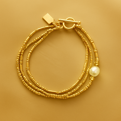 Sada vintage perlových náramků