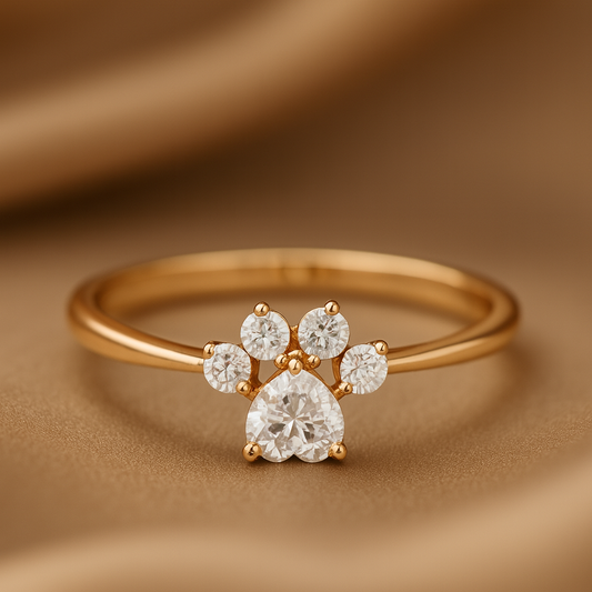 Vintage prsten se zirkonovou tlapkou