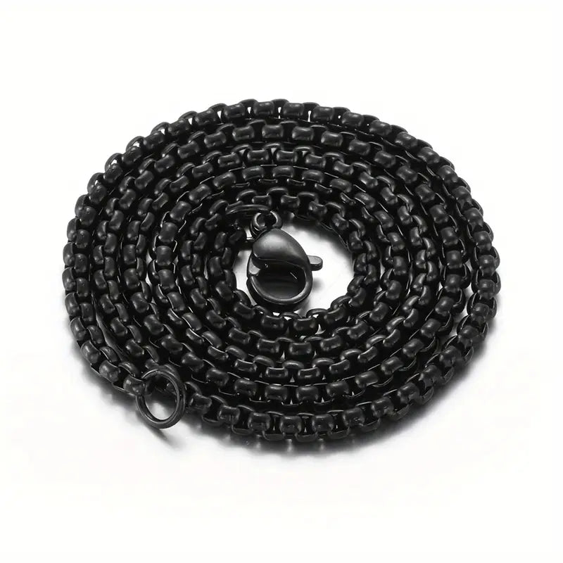 ユニセックス ステンレススチールチェーンネックレス