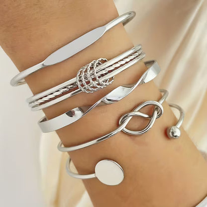 Silver Serenade Elegance Cuff Set