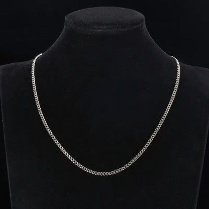 3mm Stainless Steel Cuban Link Chain Necklace – Sleek & Hypoallergenic