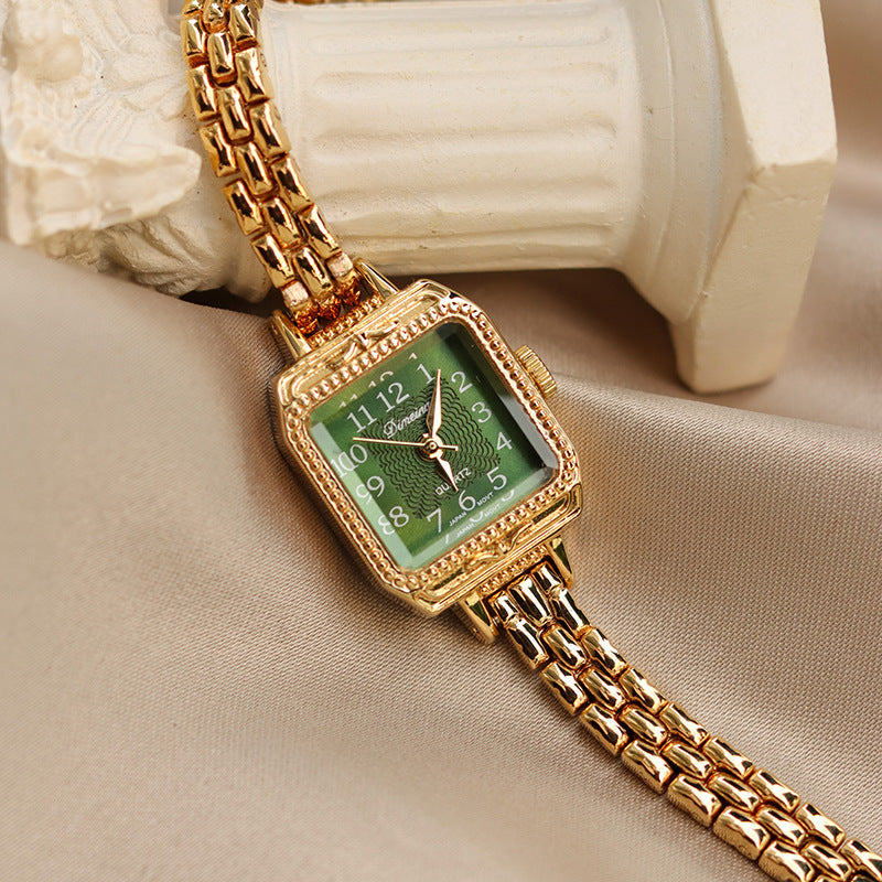 Elegant Copper Square Watch With Refined Heritage