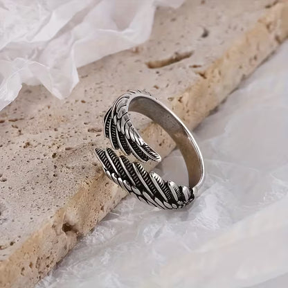 Celestial Feather Embrace Ring