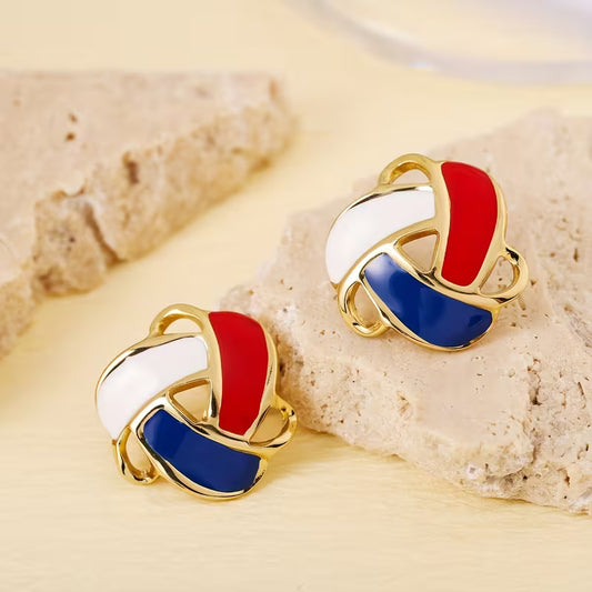 Heritage Tricolor Grace Stud Earrings