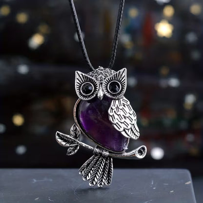 Midnight Owl Elegance Pendant