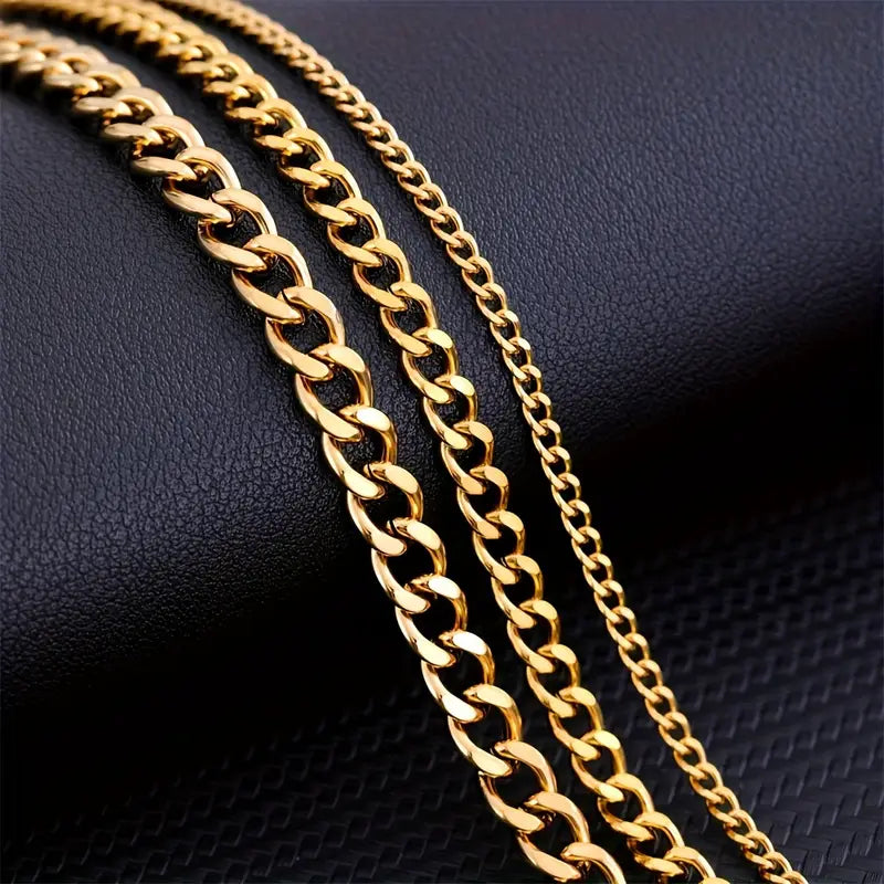 ミニマリスト メンズ キューバンチェーンネックレス