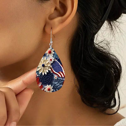Garden of Liberty Heirloom Teardrop Earrings