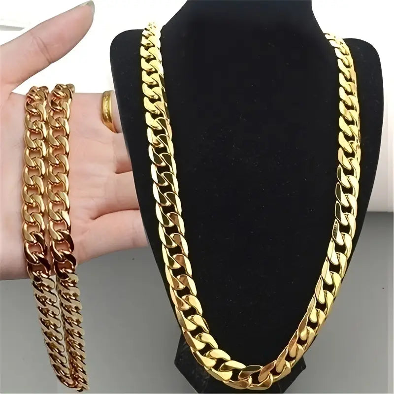 Golden Cuban Chain Necklace for Men & Women