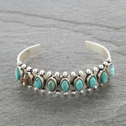 1+1 Offer: Vintage Turquoise Stone Bracelet + Boho Turquoise Ring