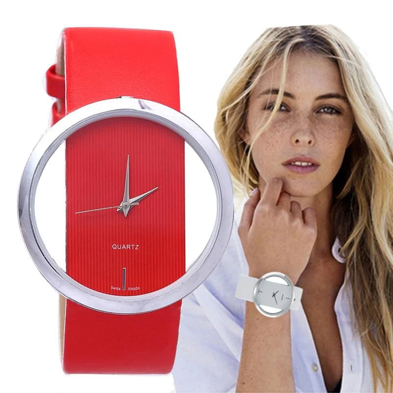 Kayla | Elegant Transparent Dial Quartz Watch